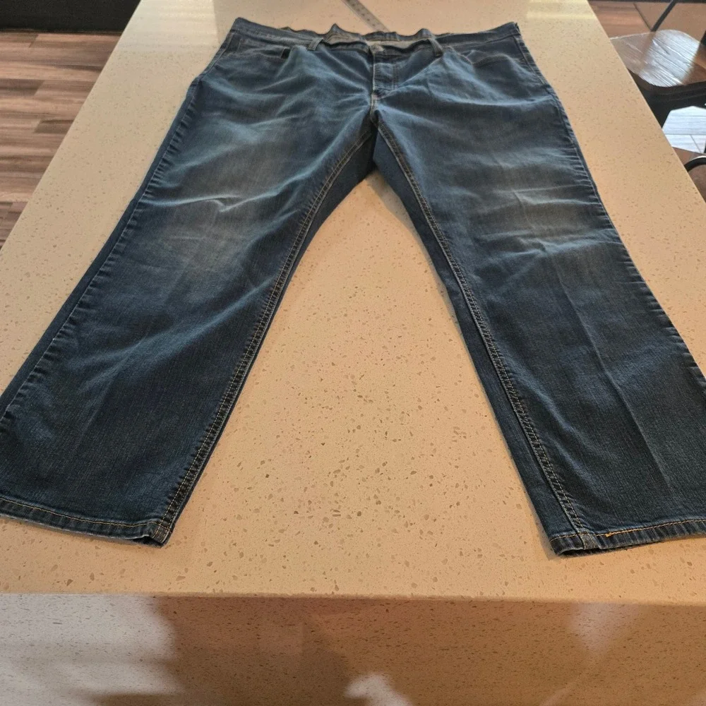 Levis 541 Jeans Mens 44x27 Athletic Taper Mens Dark Wash Denim Blue 5-Pocket